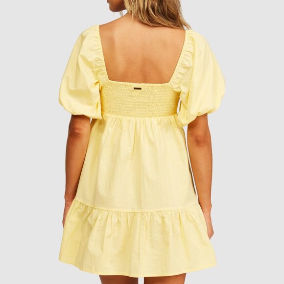 Like NEW Billabong Be Mine Babydoll Dress in Stay Golden Color Sz L ☀️ - Picture 4 of 5